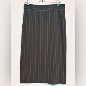 ANTONIO MELANI Charcoal Pinstripe Pencil Skirt
